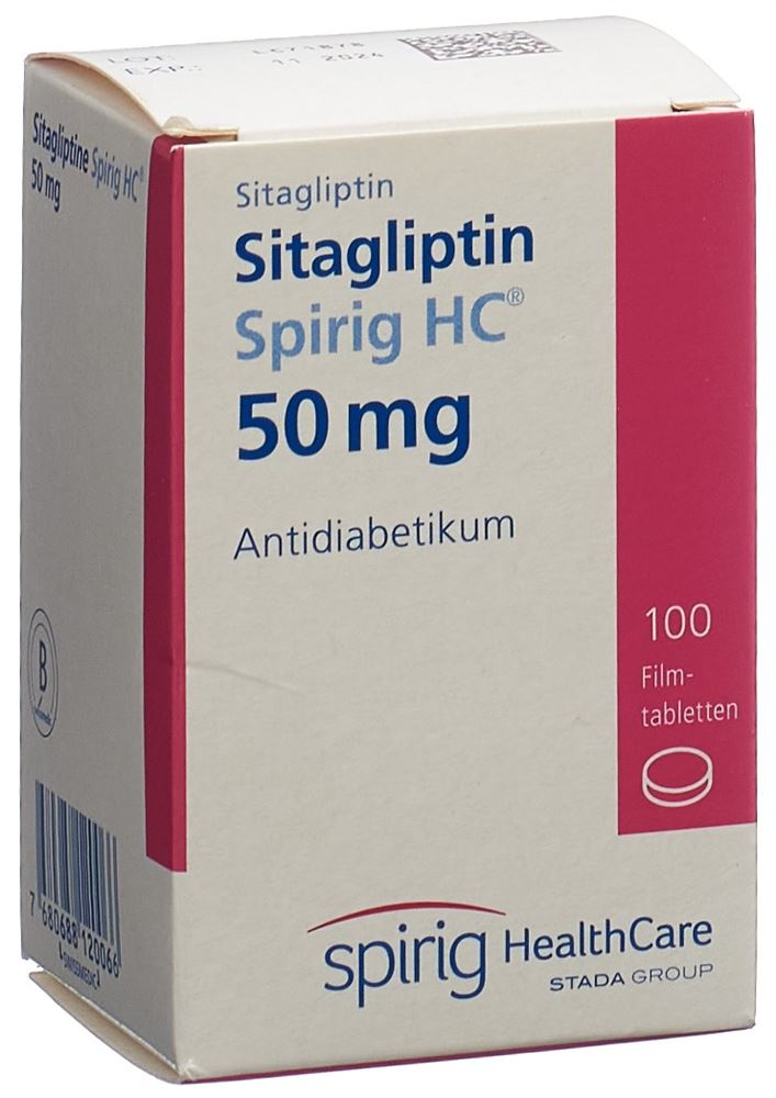 SITAGLIPTINE Spirig HC cpr pell 50 mg bte 100 pce