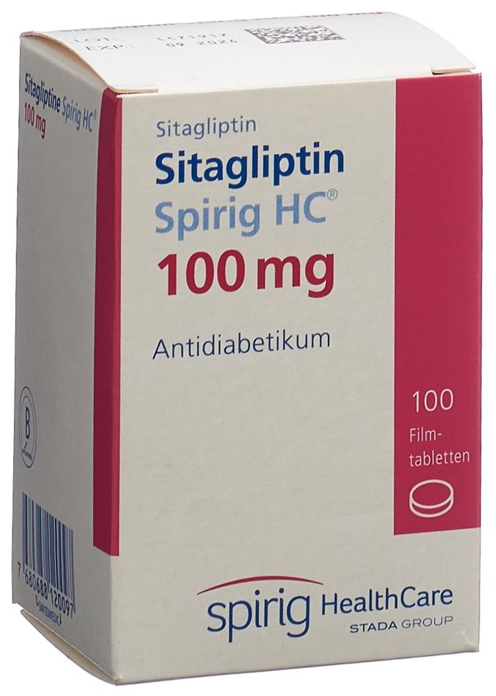 SITAGLIPTINE Spirig HC cpr pell 100 mg bte 100 pce