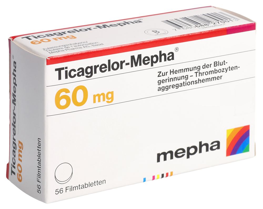 TICAGRELOR Mepha cpr pell 60 mg 56 pce