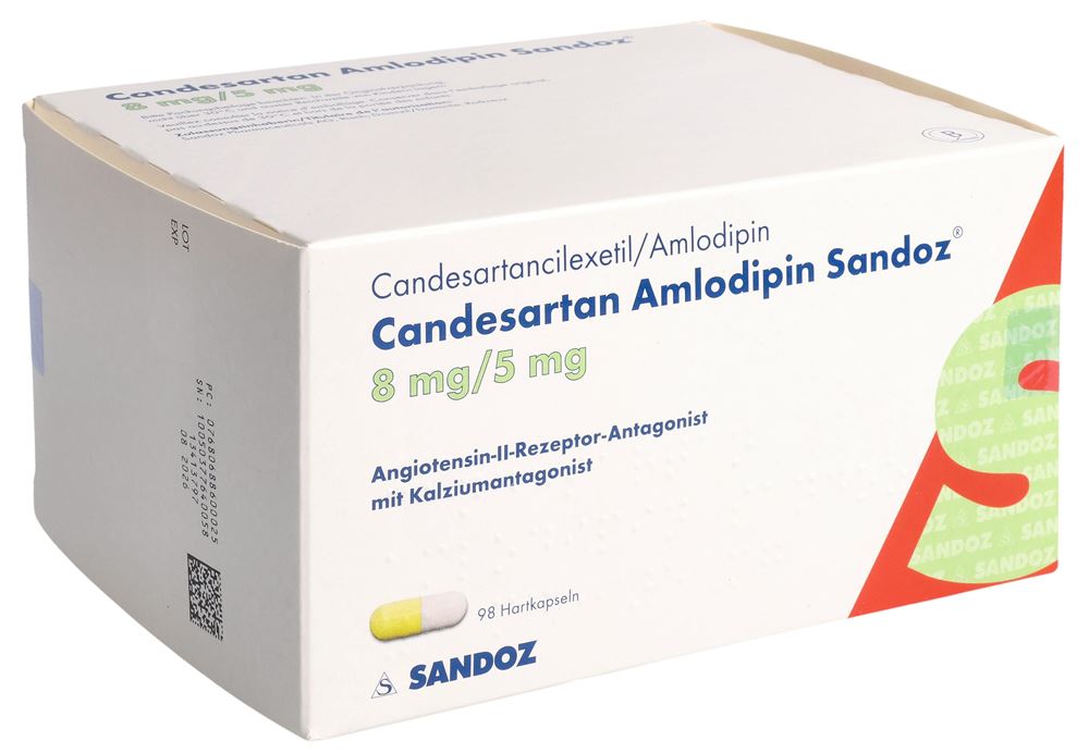 CANDESARTAN Amlodipine Sandoz caps 8/5mg 98 pce