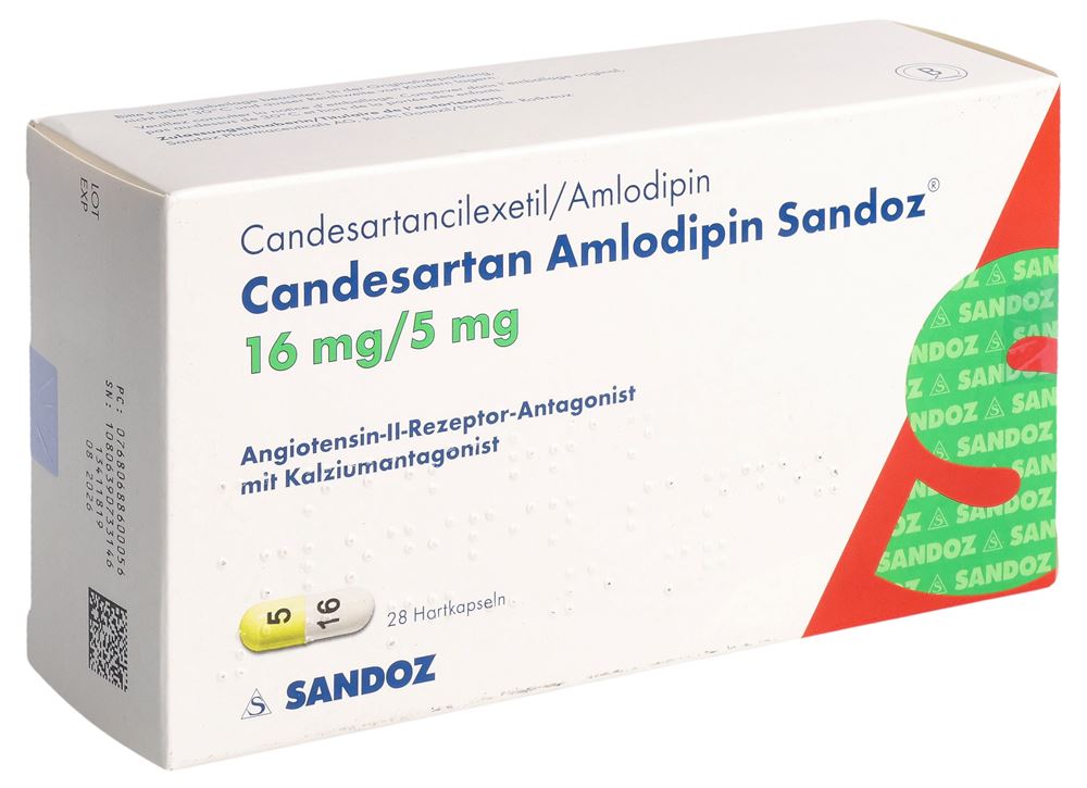 CANDESARTAN Amlodipine Sandoz caps 16/5mg 28 pce