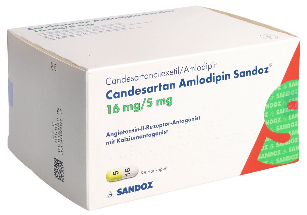 CANDESARTAN Amlodipine Sandoz caps 16/5mg 98 pce