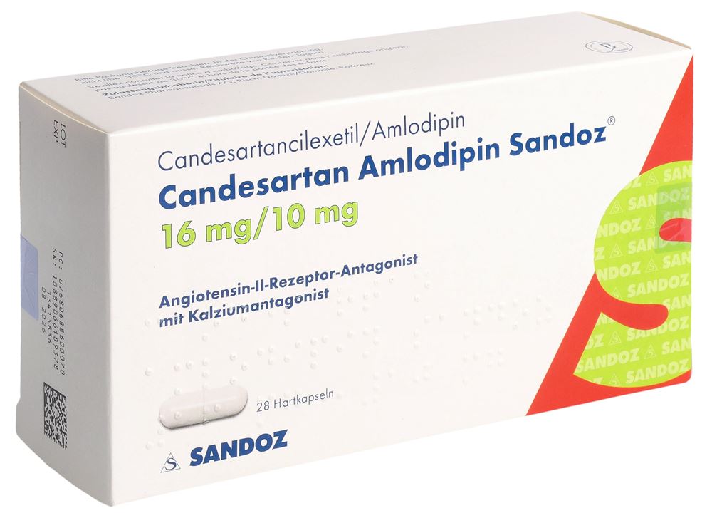 CANDESARTAN Amlodipine Sandoz caps 16/10mg 28 pce