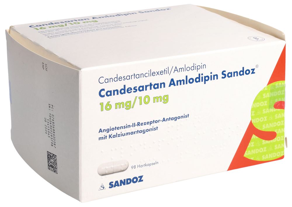 CANDESARTAN Amlodipine Sandoz caps 16/10mg 98 pce