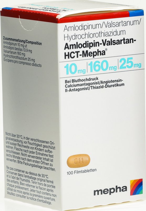 Amlodipin Valsartan HCT Viatris 10 mg/160 mg/25 mg, Filmtabletten
