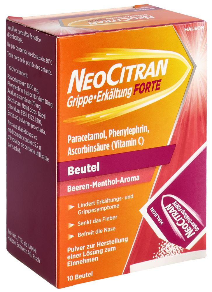 NEOCITRAN Grippe refroid FORTE pdr sach 10 pce