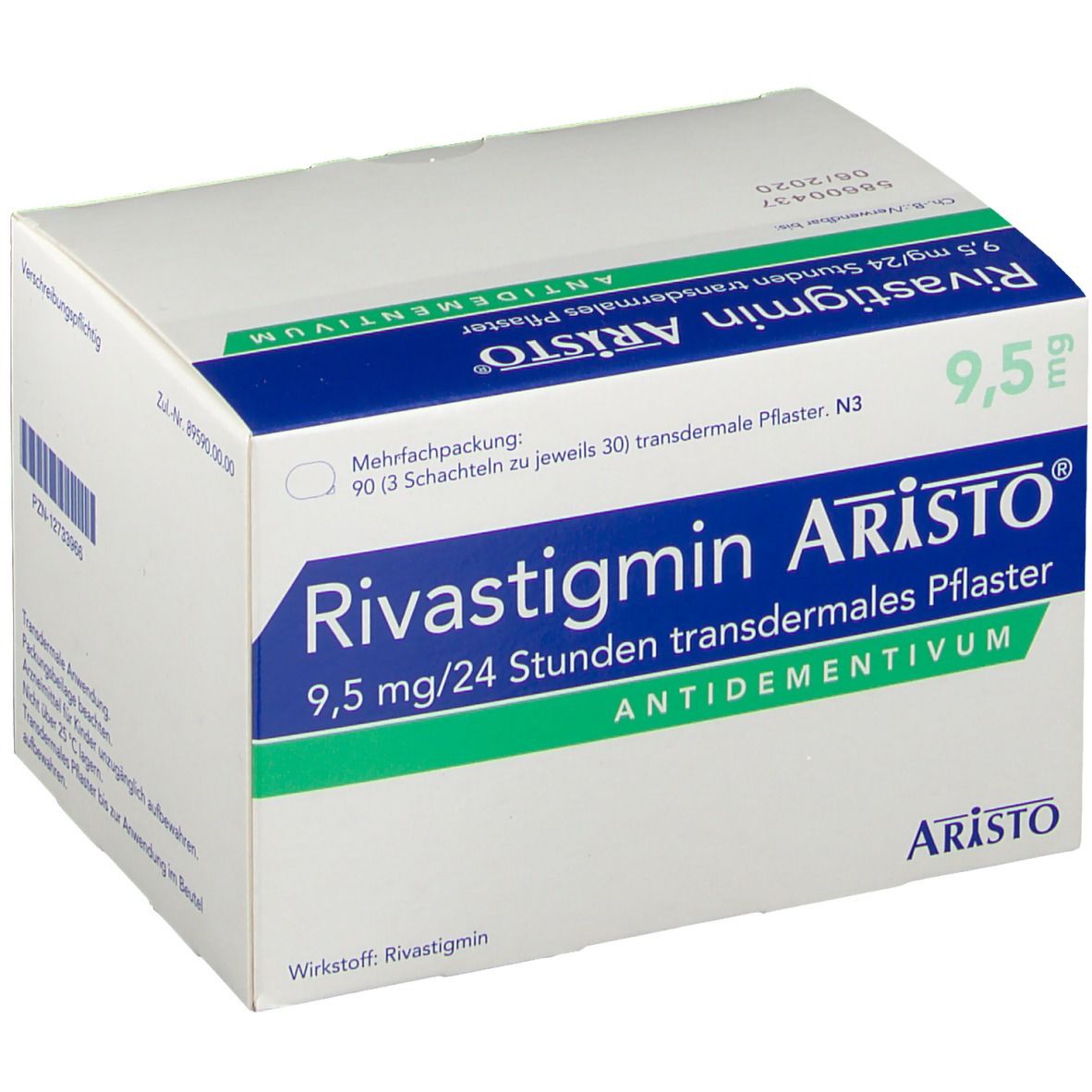 Rivasur zweimal wöchentlich 9,5 mg/24 Stunden, Transdermales Pflaster