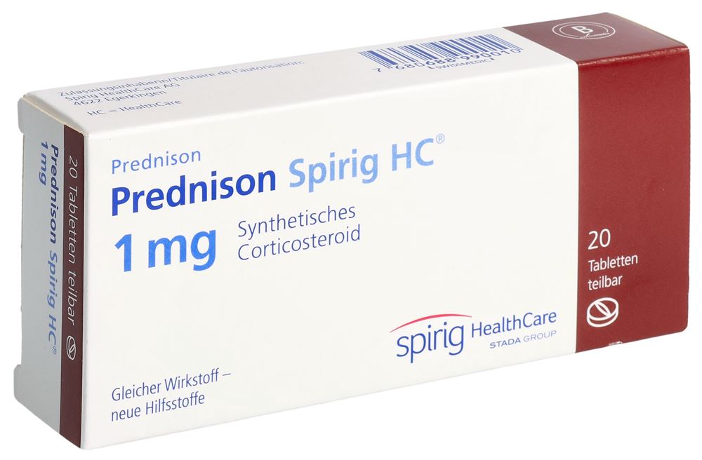 PREDNISONE Spirig HC cpr 1 mg 20 pce