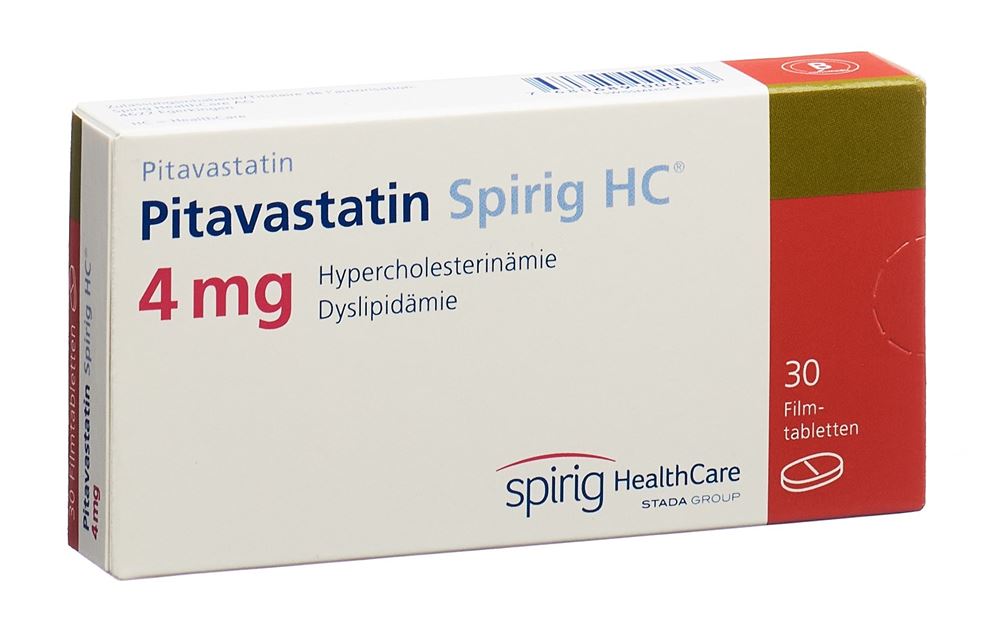 PITAVASTATINE Spirig HC cpr pell 4 mg 30 pce