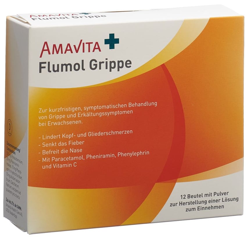 Amavita Flumol Grippe, Pulver zur Herstellung einer Lösung zum Einnehmen