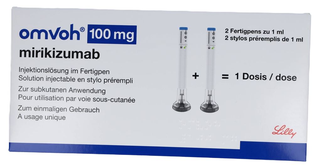 Omvoh sol inj 100 mg/ml stylo pré, , Omvoh sol inj 100 mg/ml stylo pré 2 pce