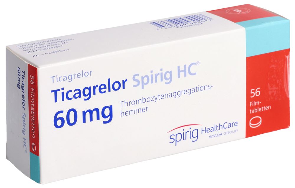 TICAGRELOR Spirig HC cpr pell 60 mg 56 pce