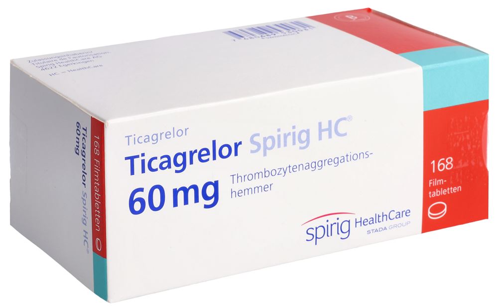 TICAGRELOR Spirig HC cpr pell 60 mg 168 pce