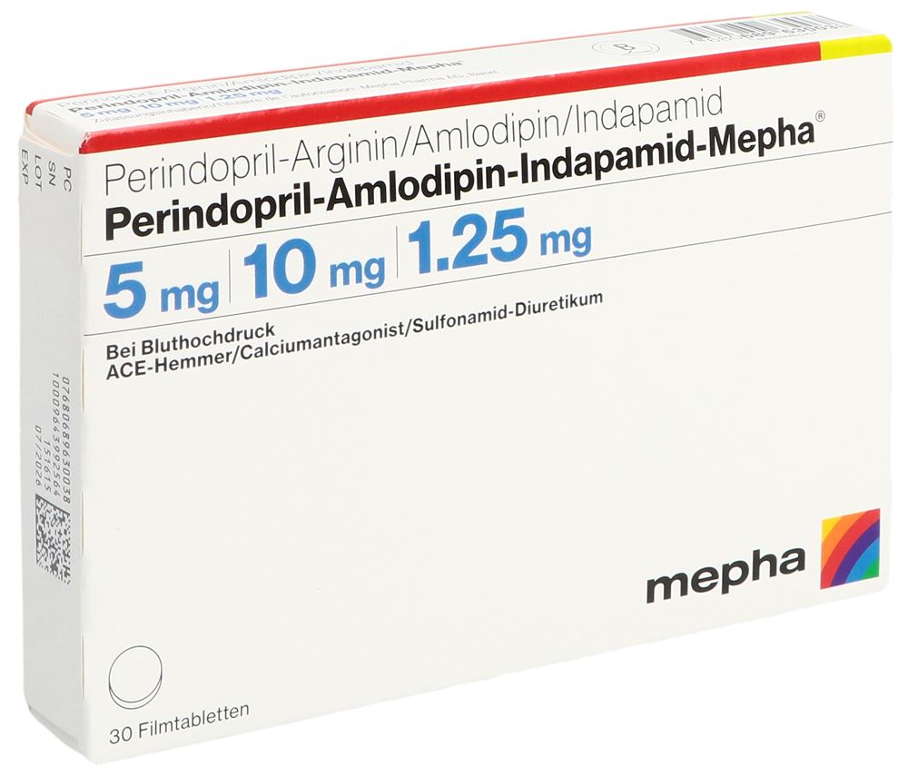 PERINDO AMLO INDAP Mepha 5/10/1.25mg 30 pce