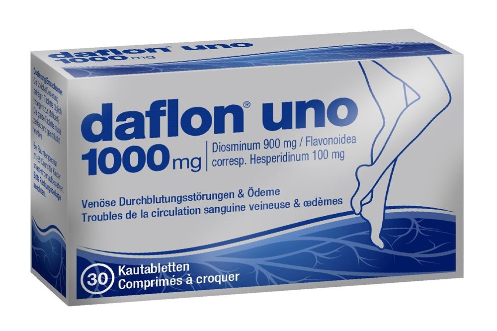 DAFLON UNO cpr croquer 1000 mg 30 pce