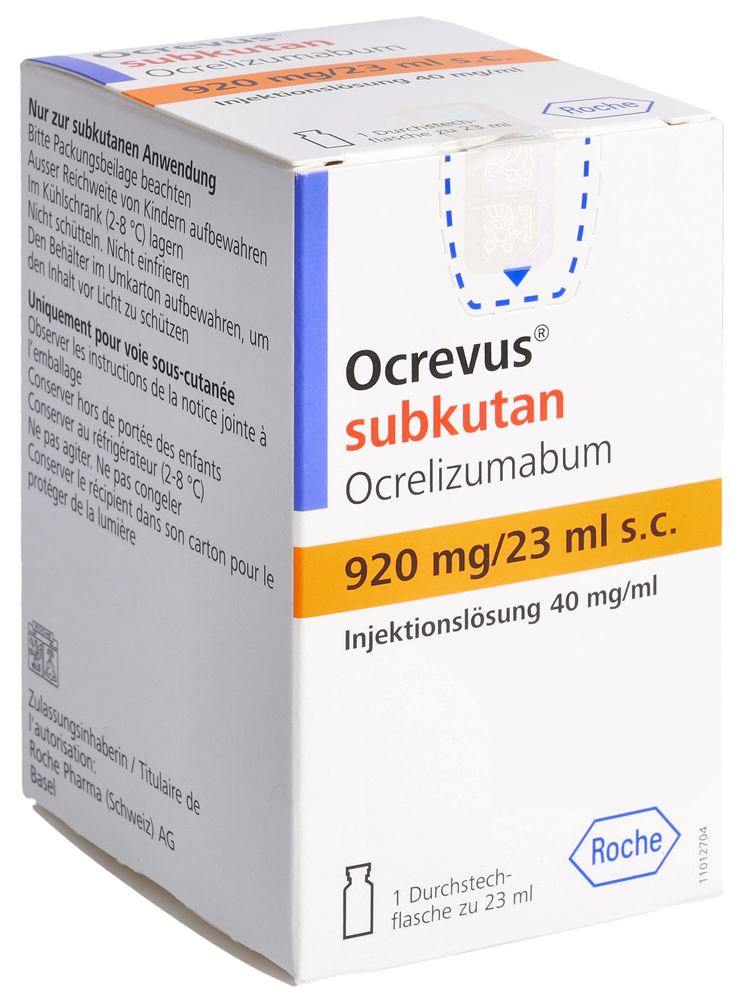 OCREVUS sous-cutané sol inj 920 mg/23 ml flac