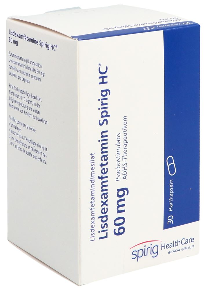 LISDEXAMFETAMINE Spirig HC caps 60 mg bte 30 pce
