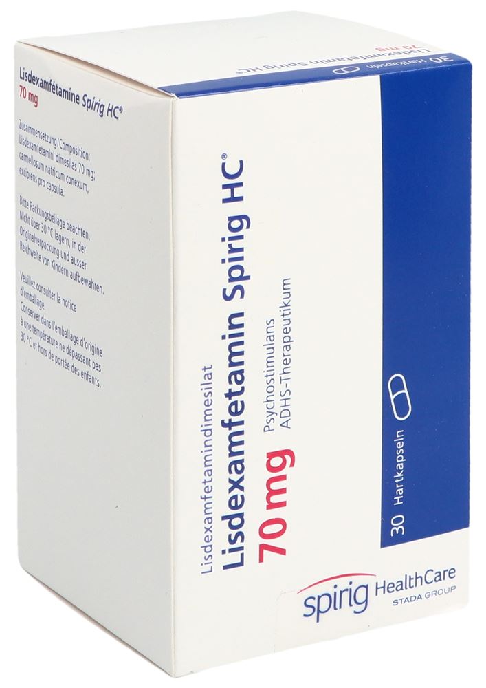 LISDEXAMFETAMINE Spirig HC caps 70 mg bte 30 pce