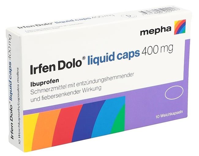Irfen Dolo liquid caps 400 mg, Weichkapseln