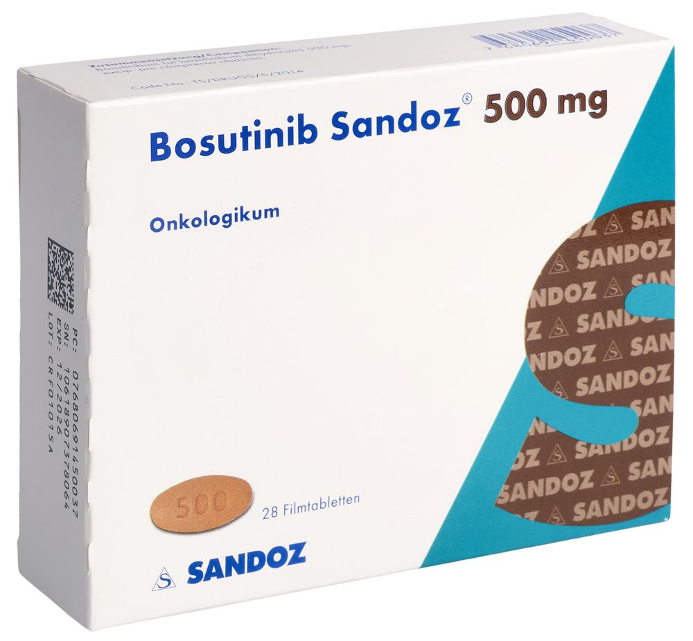 BOSUTINIB Sandoz cpr pell 500 mg 28 pce