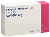 Sitagliptin Metformin XR Spirig HC 50/1000 mg, Tabletten mit veränderter Wirkstofffreisetzung