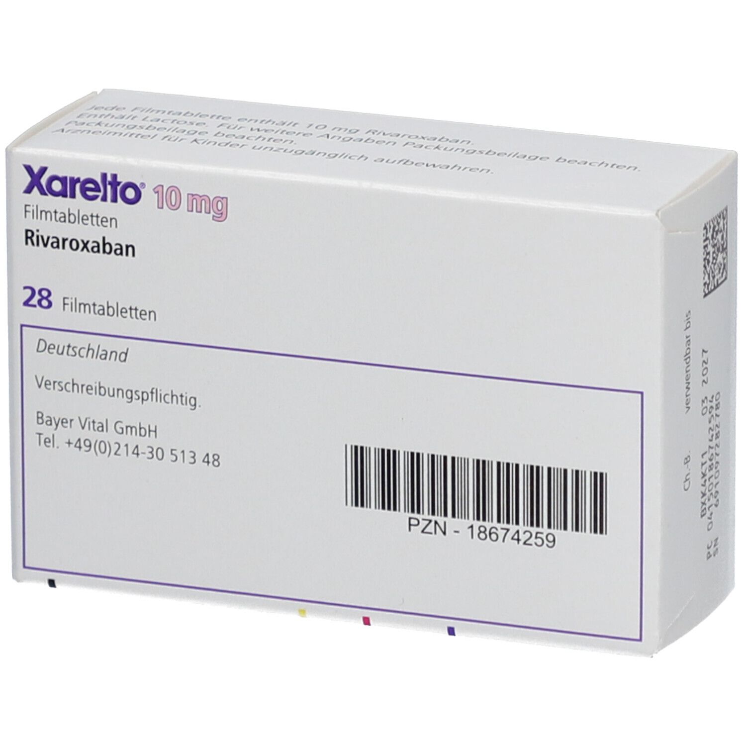 Rivaroxaban Bayer 10 mg, Filmtabletten