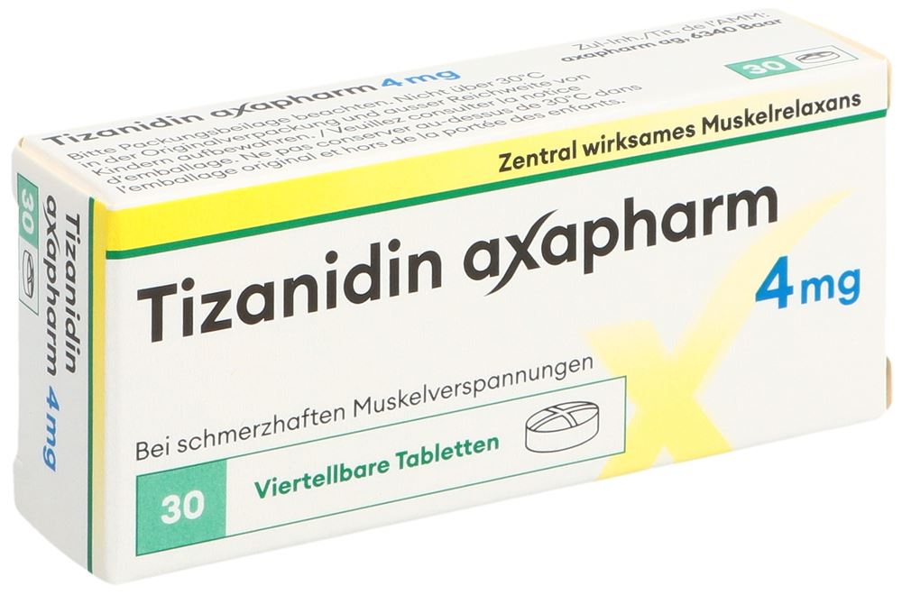 TIZANIDINE axapharm cpr 4 mg 30 pce