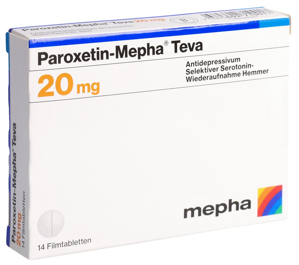 PAROXETIN Mepha Teva cpr pell 20 mg 14 pce