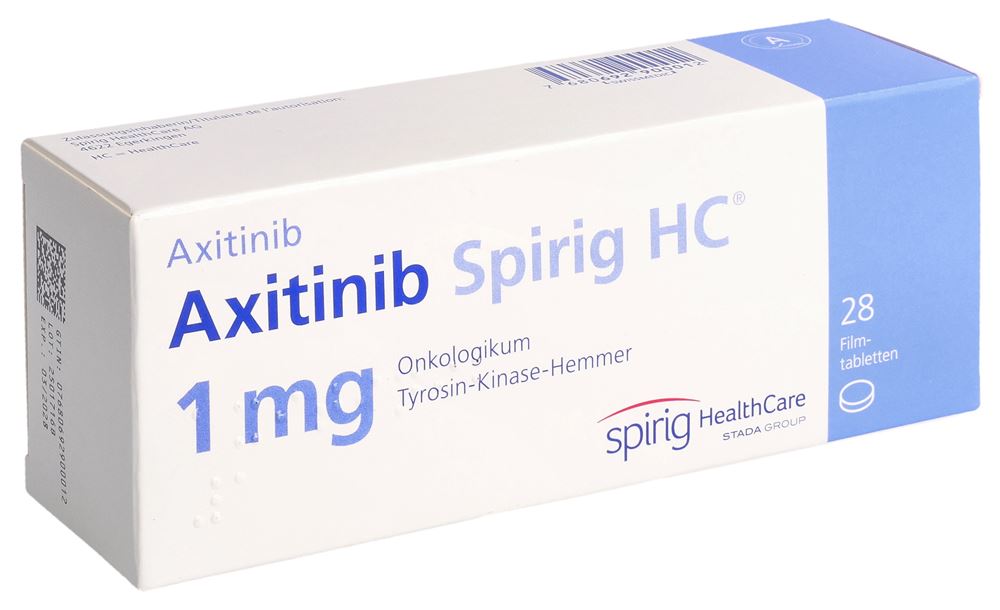 AXITINIB Spirig HC cpr pellic 1 mg 28 pce