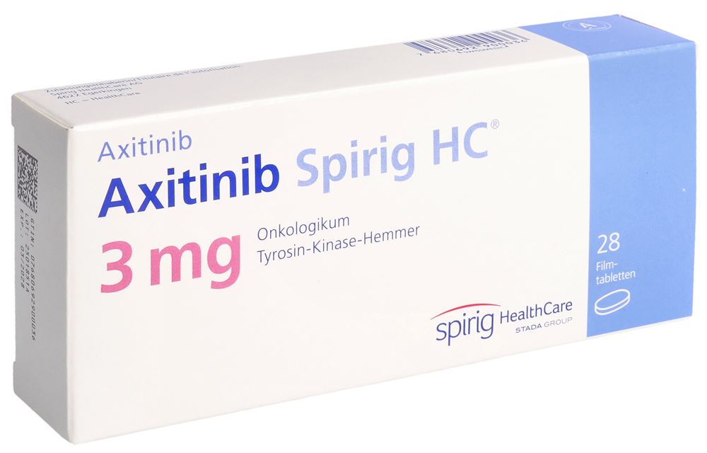 AXITINIB Spirig HC cpr pellic 3 mg 28 pce