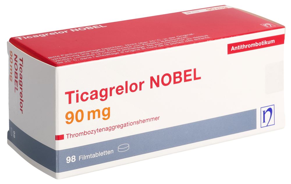 TICAGRELOR NOBEL cpr pell 90 mg 98 pce