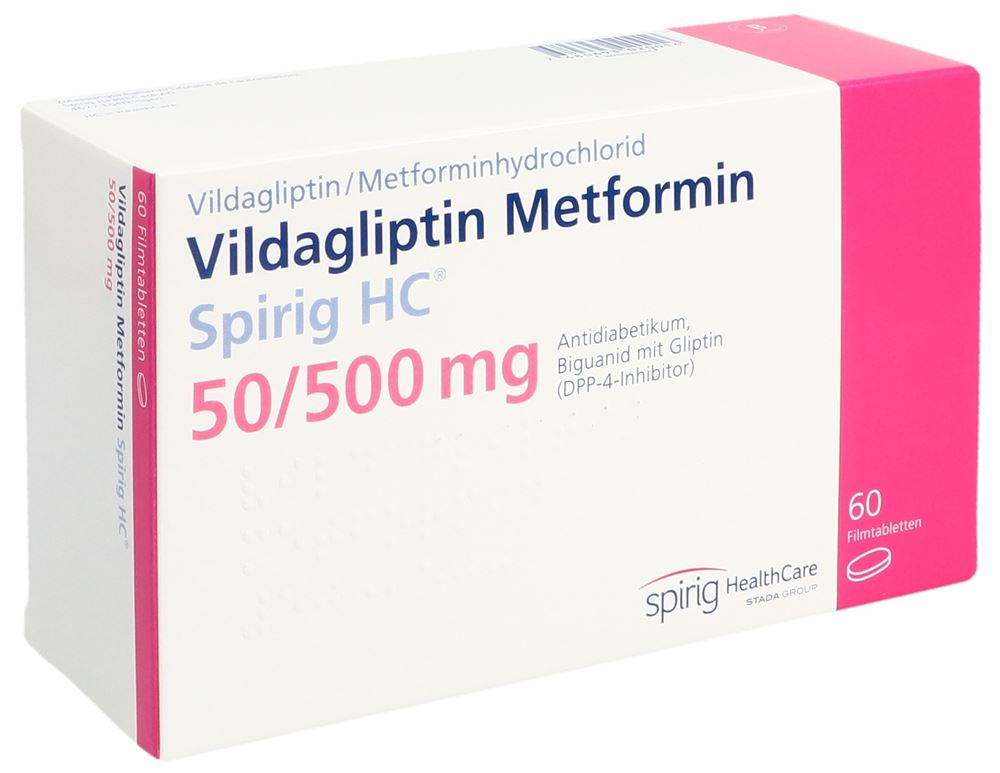 VILDAGLIPTIN Metformin Spirig HC 50/500mg 60 pce