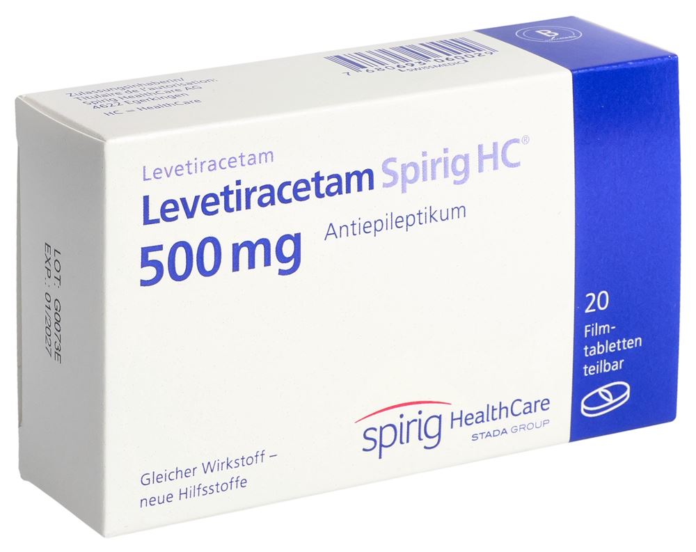 LEVETIRACETAM Spirig HC cpr pell 500 mg 20 pce