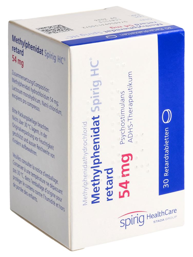 METHYLPHENIDATE Spirig HC cpr ret 54 mg bte 30 pce