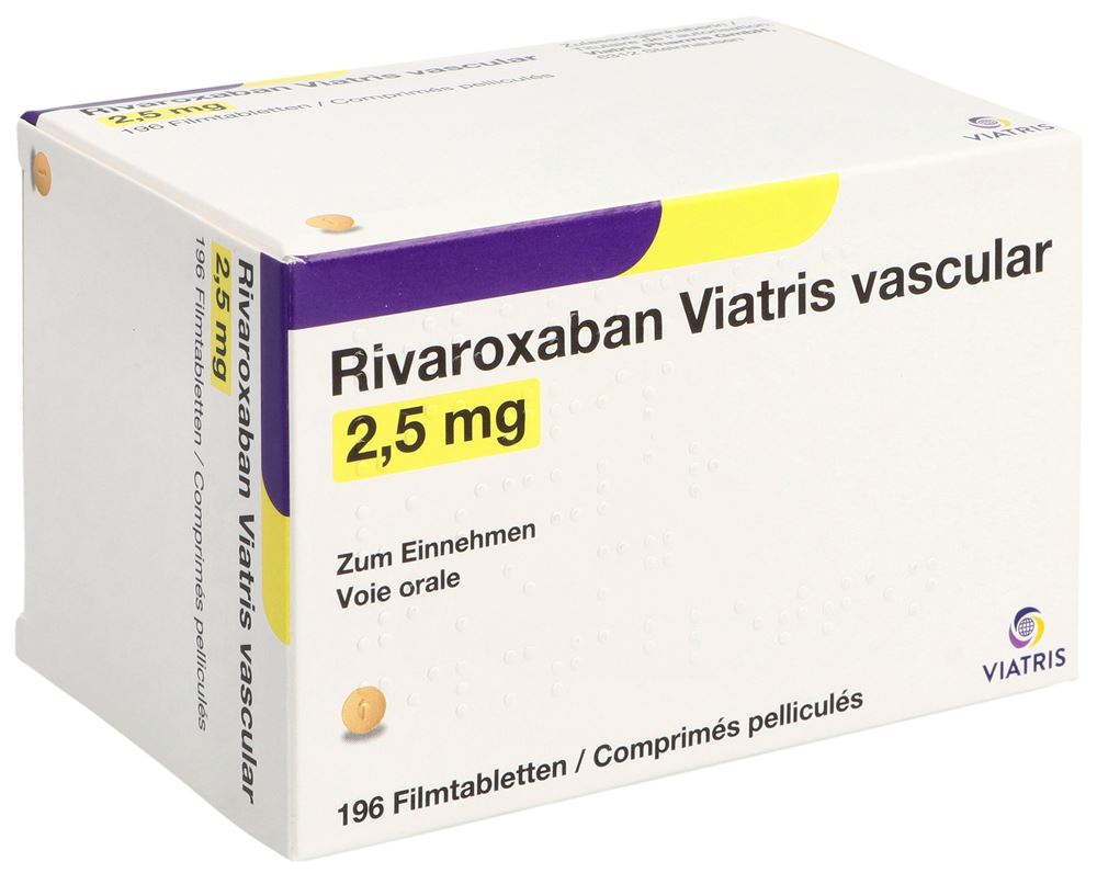 RIVAROXABAN Viatris vascul cpr pell 2.5 mg 196 pce