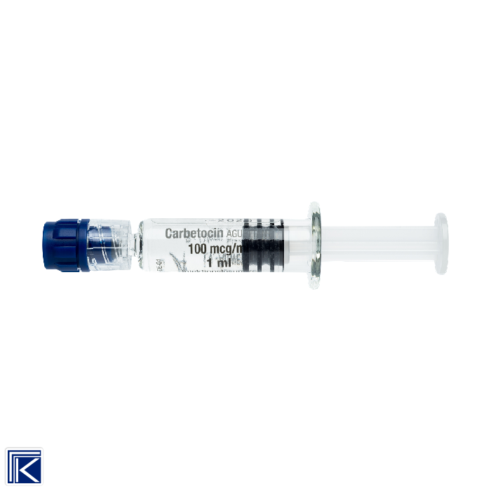 Carbetocin Aguettant 100 μg/mL, solution injectable en seringue préremplie