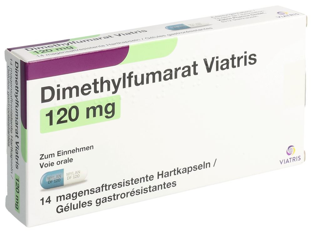 DIMETHYLFUMARAT Viatris caps 120 mg 14 pce