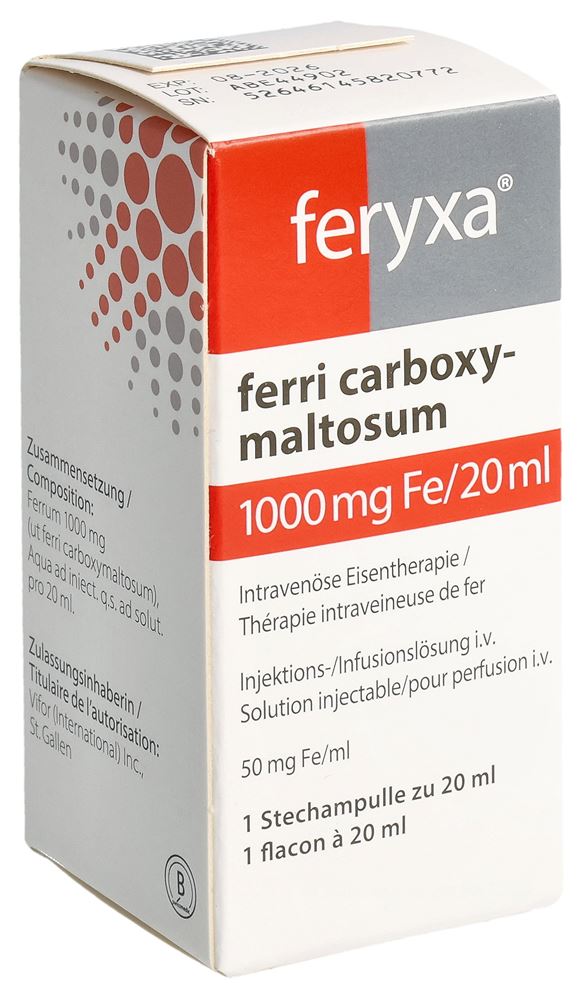 FERYXA disp inj/pf 1000 mg 20 ml 1 pce
