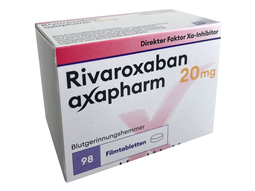 RIVAROXABAN axapharm cpr pell 20 mg 98 pce