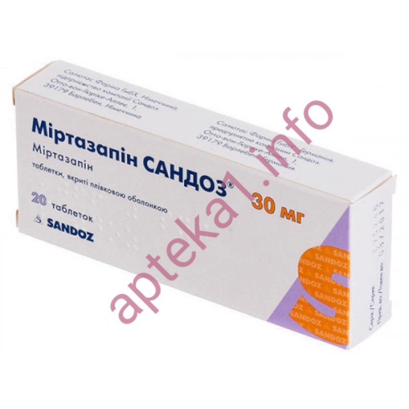 Mirtazapin Sandoz eco 30 mg, Filmtabletten