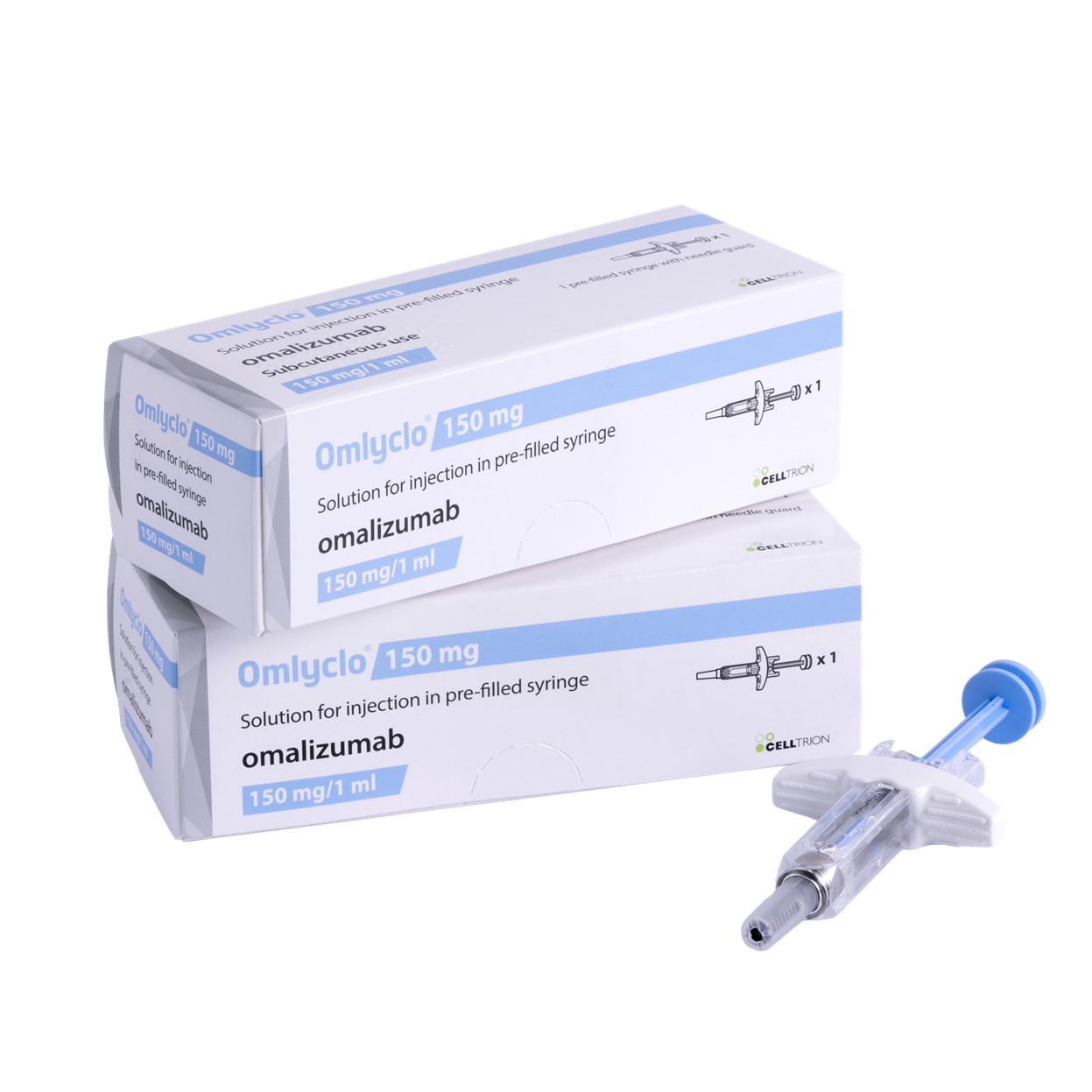 Omlyclo 75 mg/0.5 ml, solution injectable en seringue préremplie