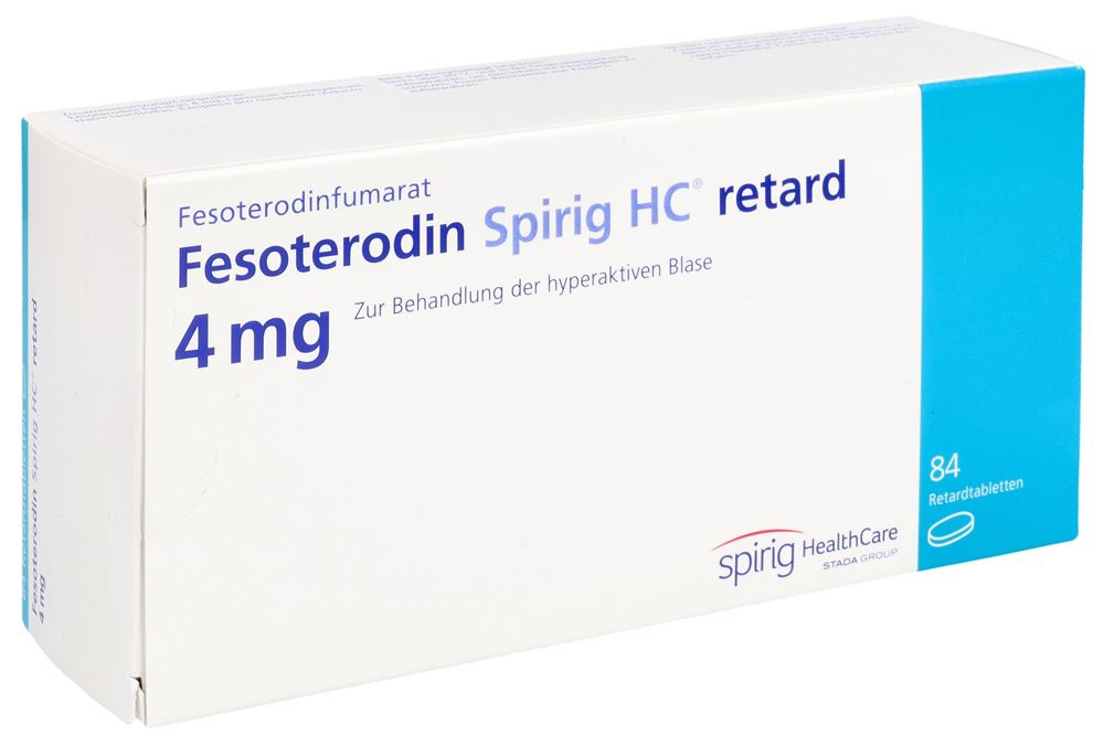 FESOTERODINE Spirig HC retard cpr ret 4 mg 84 pce