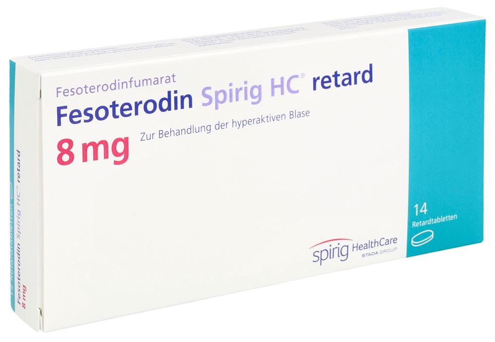 FESOTERODINE Spirig HC retard cpr ret 8 mg 14 pce