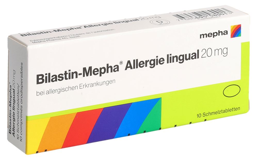 Bilastin-Mepha Allergie lingual 20 mg, Schmelztablette
