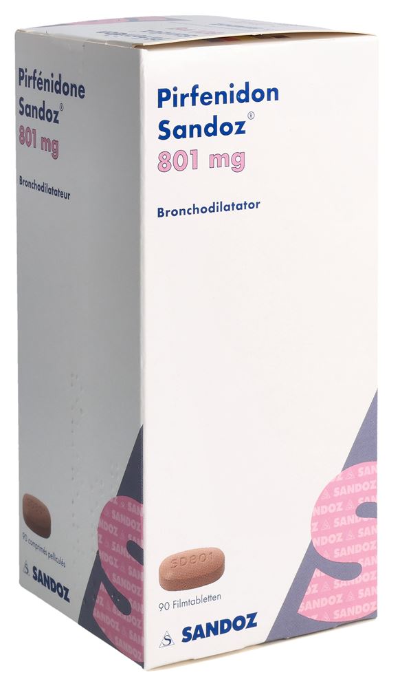 PIRFENIDON Sandoz cpr pellic 801 mg 90 pce