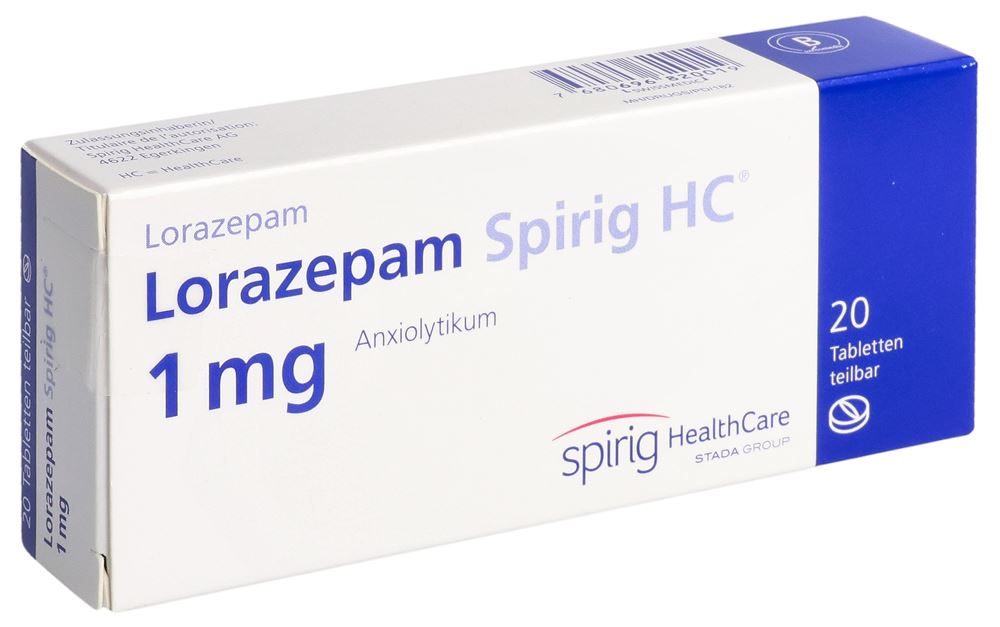 LORAZEPAM Spirig HC cpr 1 mg 20 pce