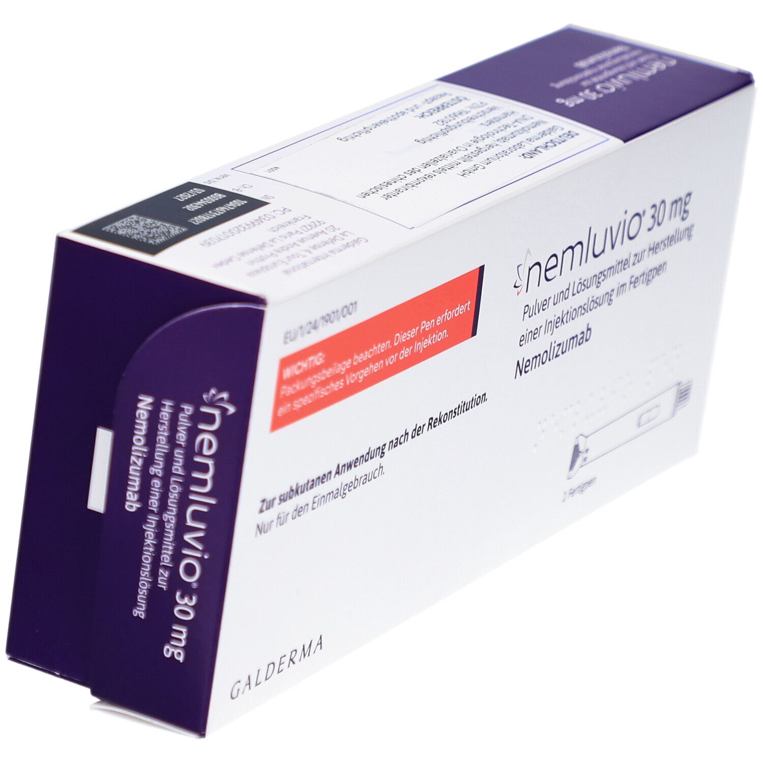 Nemluvio 30 mg, Pulver und Lösungsmittel für Injektionslösung im Fertigpen