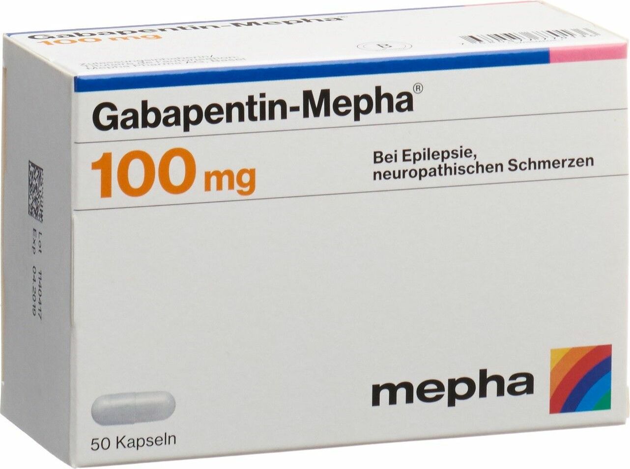 Gabapentin-Mepha Teva 100 mg, Hartkapseln