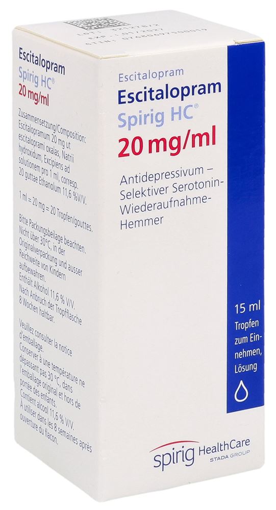 ESCITALOPRAM Spirig HC gtt 20 mg/ml 15 ml