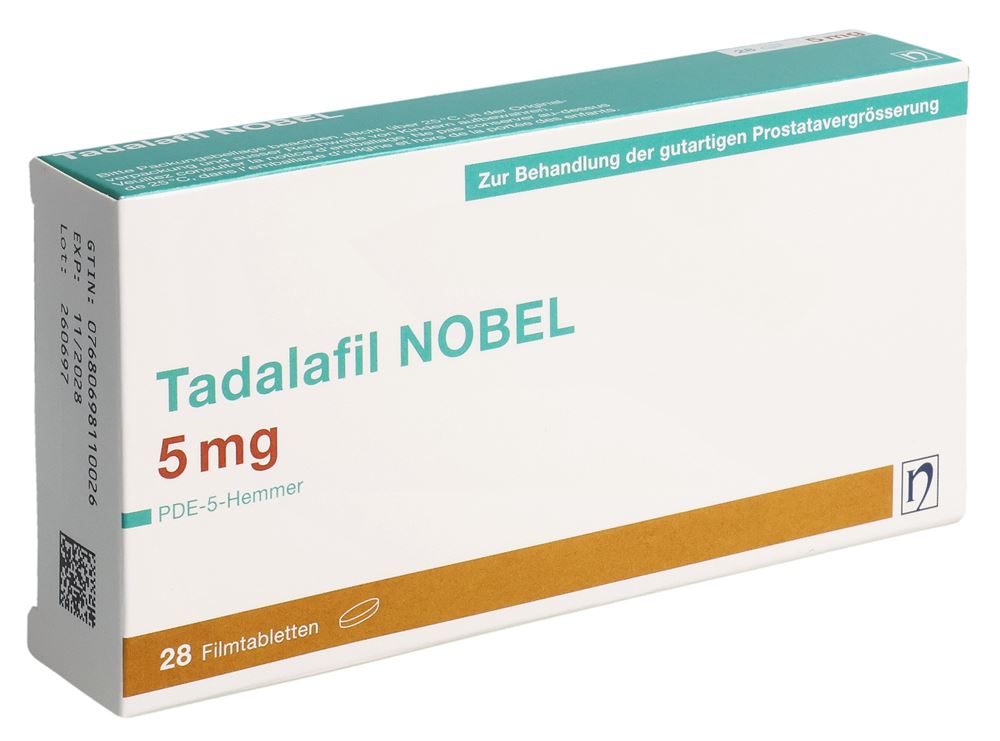 TADALAFIL NOBEL cpr pellic 5 mg 28 pce